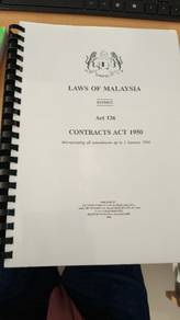 Law books - Contract Act 1950
