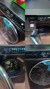 Mesin basuh sekali dryer dengan peti ais besar
