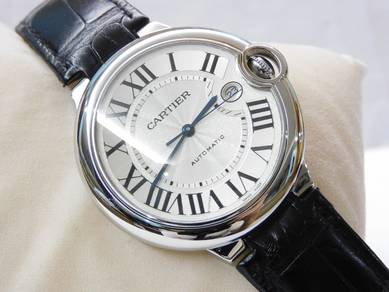 42mm Cartier Ballon Bleu Automatic. black leather