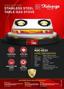 Stainless Steel Table Gas Stove (KGC-9233)
