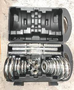 20kg Chrome Adjustable Dumbbell Set