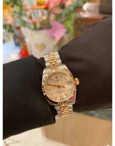 Rolex Lady Datejust REF179171 18K 750 Rose Gold Di