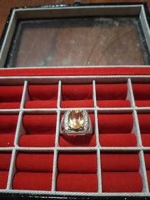 Cincin Silver Yellow Sapphire