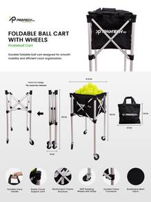 Protech XP Foldable Pickleball Cart with Wheels