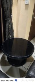 Sofa (3+1) and 1 round coffee table (black)