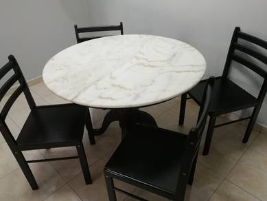Marble Top Round Table wt 4 Chair TA765