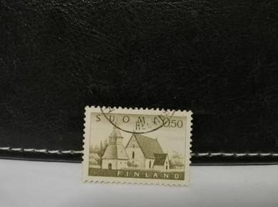 1963 Finland Stamp Madieval Stone Church