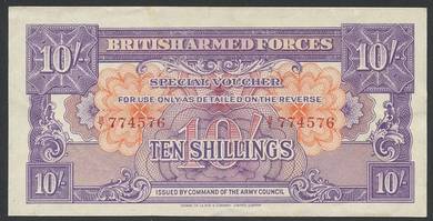 BRITISH ARMED FORCES 10 shillings banknote 1946
