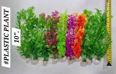 Aquatic Plastic Plant 10inch 10units Set Aquarium