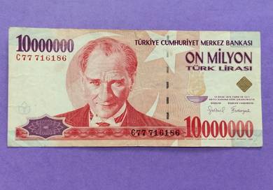 Turkey 10 million Lira 1999