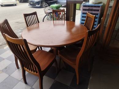 Meja Makan Kayu 6 Chair 