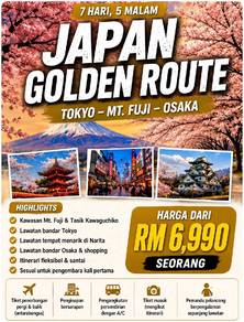 7D5N JAPAN GOLDEN ROUTE With FLIGHT 