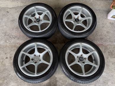 Rim raysclub inforged 17 inch tayar toyo cr1 80%