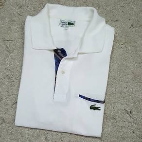 Lacoste slim fit white polo t-shirt