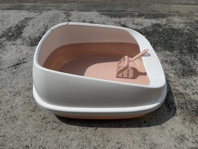 New Semi-Enclosed Cat Litter Box with Scoop