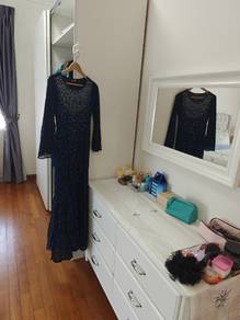Beautiful top sequinned black & blue dress