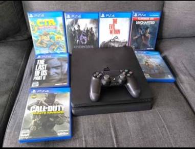 PS4 FLAT 500gb FULL SET + FREE GAMES