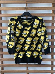 vintage Simpson fullprint knitwear sweater