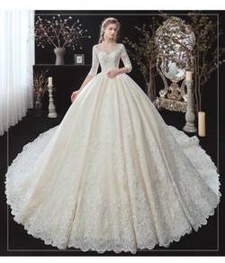Cream Wedding bridal dress gown plus size RB1691