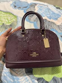 Coach Embossed Leather Dome Satchel Original