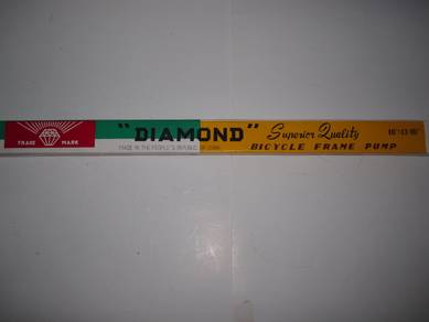 New Old Stock Diamond Bicycle Frame Pump