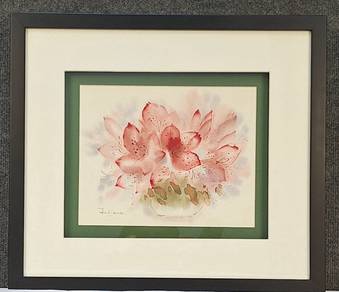 Framed Watercolor -Blush in Bloom by Juliana