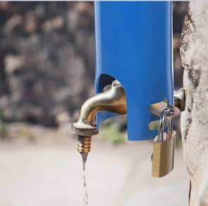 Lock stop cock / water tap lock / kunci