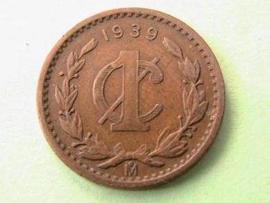 1939 Mexico 1 Centavos