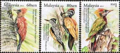 2013 Woodpecker Bird Stamp Malaysia UM S