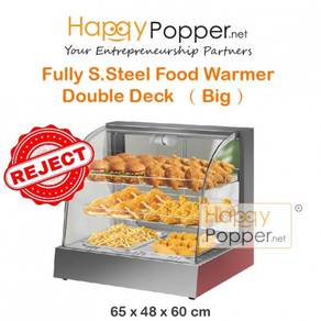 Food Warmer Display Showcase Double Deck Stainless