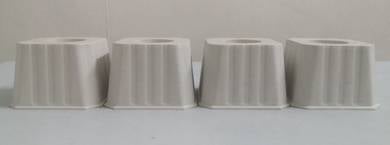 White Square Furniture Risers (Set of 4)