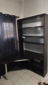 Solid Wooden Table with Book shelf