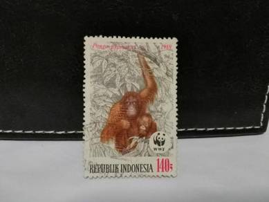 1989 Indonesia Stamp Orangutan Animal