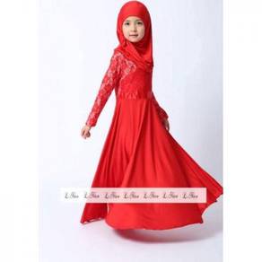 Elegance Lace Jubah Kanak-Kanak +Tudung