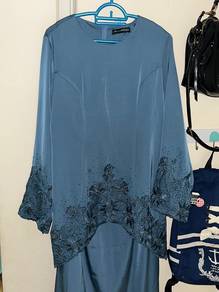 ASHURA Blue muted baju kurung !
