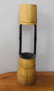 vintage 2 tier bamboo planter