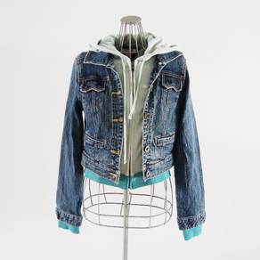 Tommy Jeans Blue Denim Jean Hooded Jacket