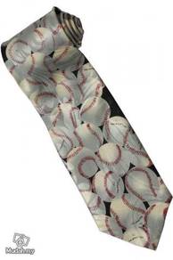 Baseball Sport Game #1 SILK Cartoon Neck Tie