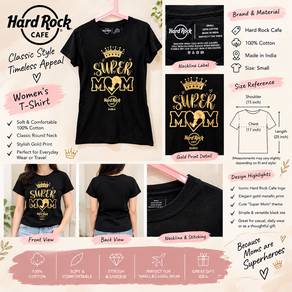 HRC Dubai Black T-Shirt SuperMom in S