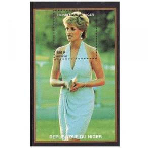 Princess Diana stamp minisheet 1997 Niger mnh D1 a