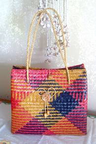 Traditional Hand weaved Bamboo/Mengkuang Bag