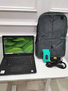 Dell Laptop with Backpack, Mouse, and Charger