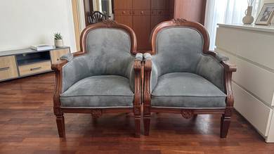 Set Sofa Kerusi Tamu Antik Kayu Ukir Klasik