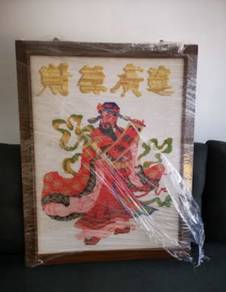 35年龄手工古董财神爷挂画 30years antique handmade wealthy god