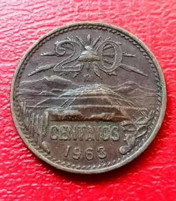 Mexico 20 Centimos 1963 Coin (Kod : M1127)