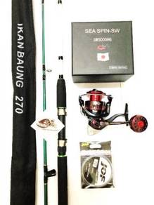 Gtech sea spin reel combo alpine ikan baung solid