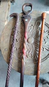Vintage Hand-Carved Wooden Walking Canes