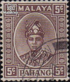 1935 Sultan Sir Abu Bakar 5c Pahang Stamp
