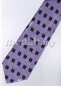 Chinese Calligraphy Fu Good Luck Purple Neck Tie