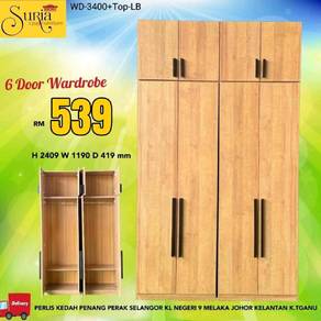 Almari baju 6 pintu 